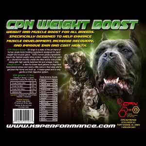 Weight Boost canine performance dog supplement by Canine Performance Nutrition